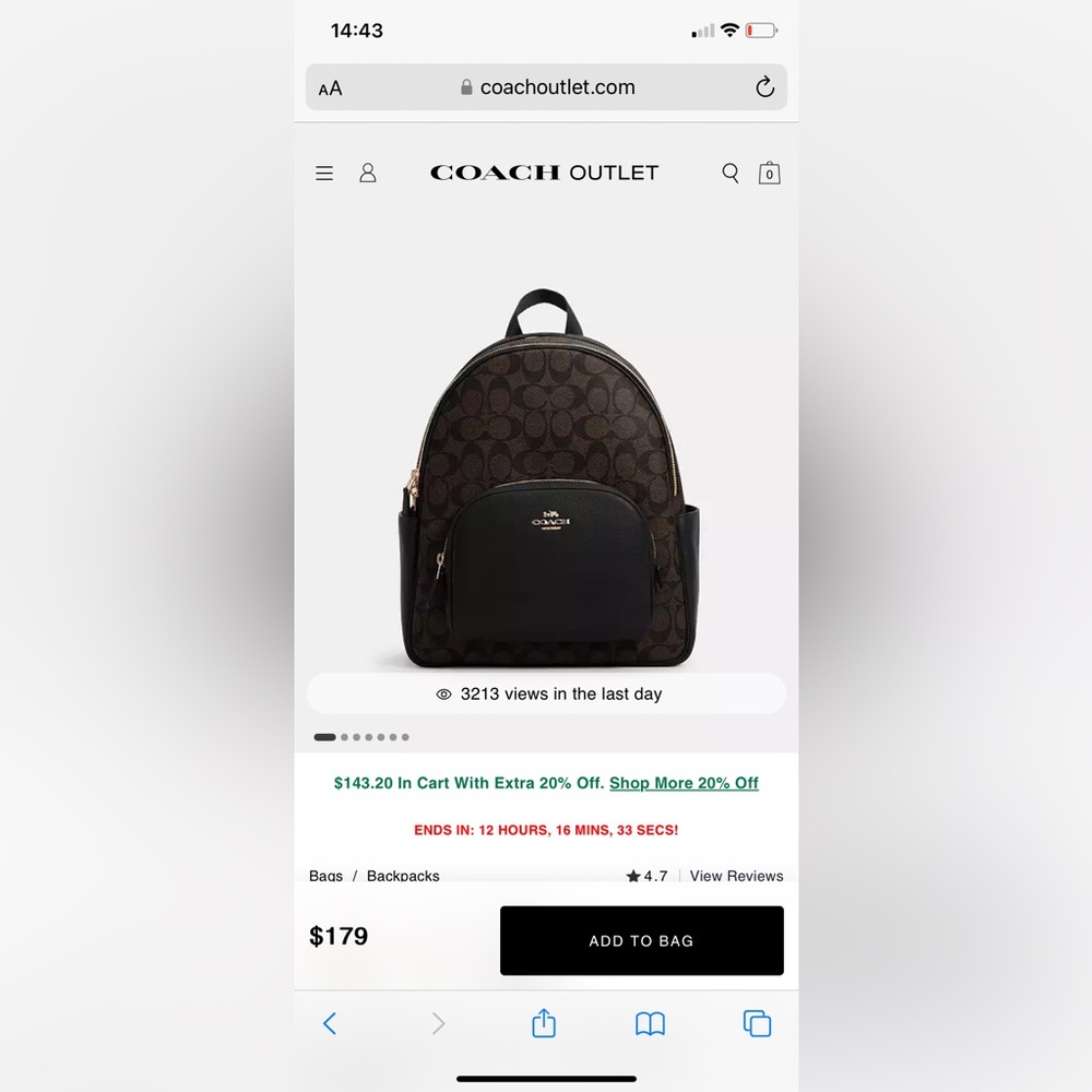 NWT Coach Signature Court Backpack